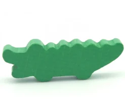 Tout Pour le Jeu Pion crocodile vert en bois