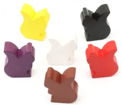 Tout Pour le Jeu Pion écureuil en bois coloré pour jeu de 25 x 19 x 8 mm à l'unité