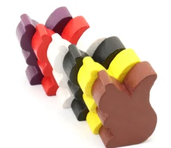 Tout Pour le Jeu Pion écureuil en bois coloré pour jeu de 25 x 19 x 8 mm à l'unité