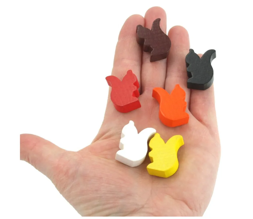 Tout Pour le Jeu Pion écureuil en bois coloré pour jeu de 25 x 19 x 8 mm à l'unité