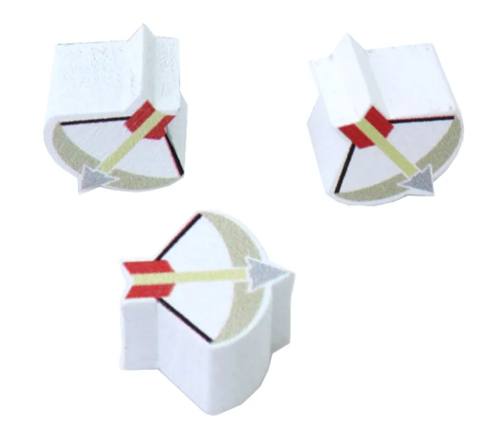 Tout Pour le Jeu Pion de jeu arc et flèche en bois 15 x 15 x 10 mm