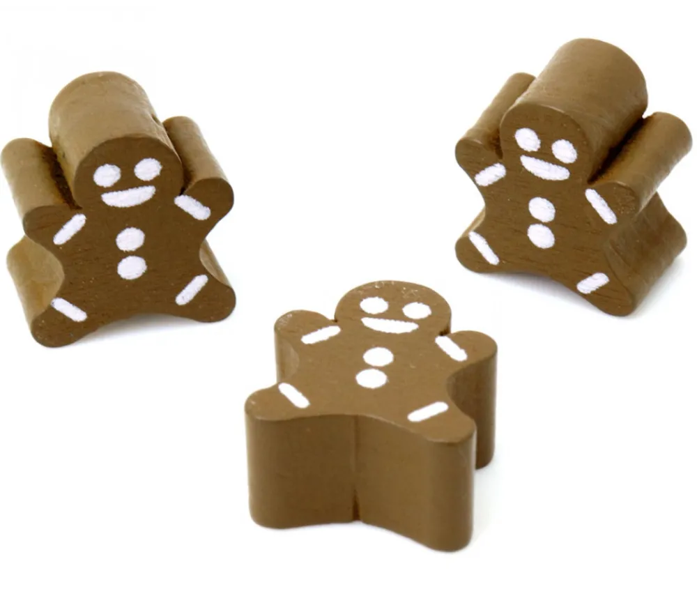 Tout Pour le Jeu Pion de jeu bonhomme pain d'épice en bois 18 x 16 x 8 mm