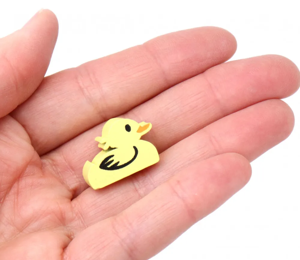 Tout Pour le Jeu Pion de jeu canard jaune en bois 15 x 22 x 10 mm