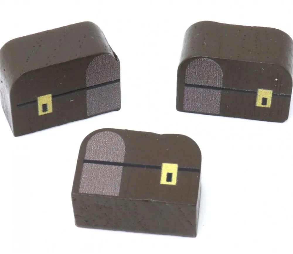Tout Pour le Jeu Pion de jeu coffre au trésor marron en bois 16 x 22 x 10 mm