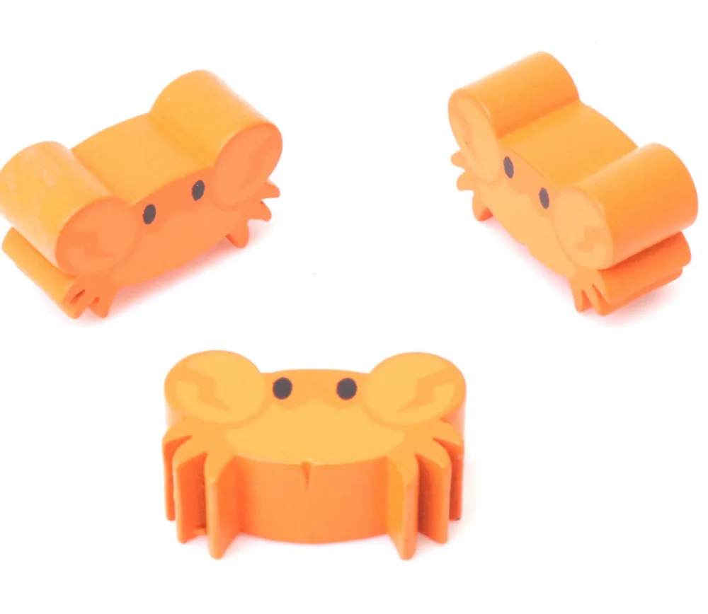 Tout Pour le Jeu Pion de jeu crabe orange en bois 25 x 15 x 10 mm