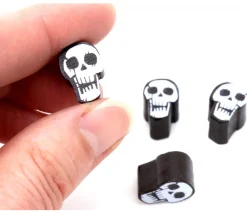 Tout Pour le Jeu Pion de jeu crane tête de mort en bois 16 x 11 x 5mm