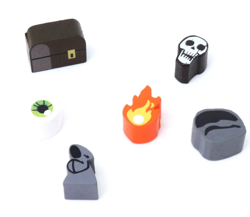 Tout Pour le Jeu Pion de jeu moine gris / mort en bois 15 x 16 x 10 mm