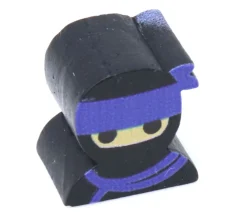Tout Pour le Jeu Pion de jeu ninja noir espion en bois 16 x 14 x 10 mm