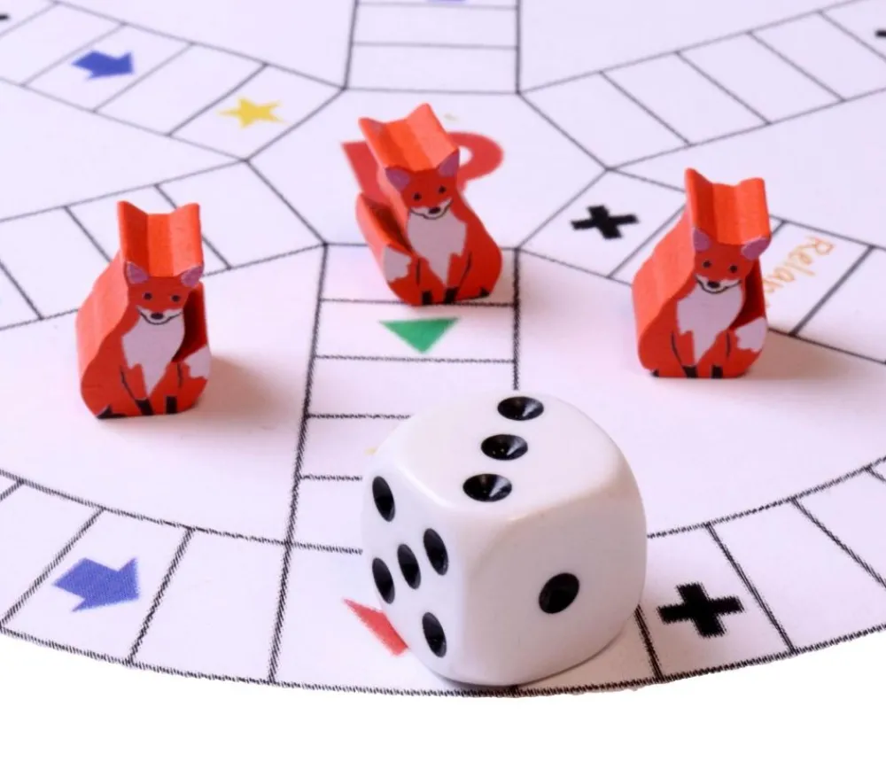 Tout Pour le Jeu Pion de jeu renard orange en bois 15 x 11 x 10 mm