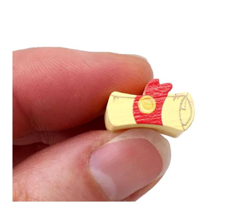Tout Pour le Jeu Pion de jeu rouleau parchemin en bois 16 x 5 x 10 mm