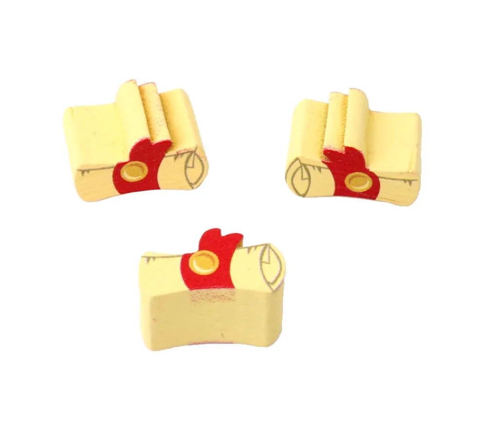 Tout Pour le Jeu Pion de jeu rouleau parchemin en bois 16 x 5 x 10 mm