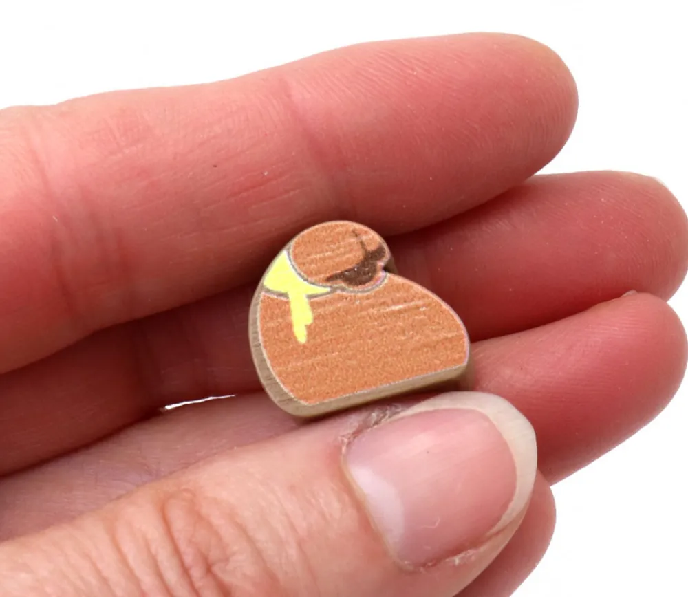 Tout Pour le Jeu Pion de jeu sac bourse en bois 16 x 18 x 10 mm