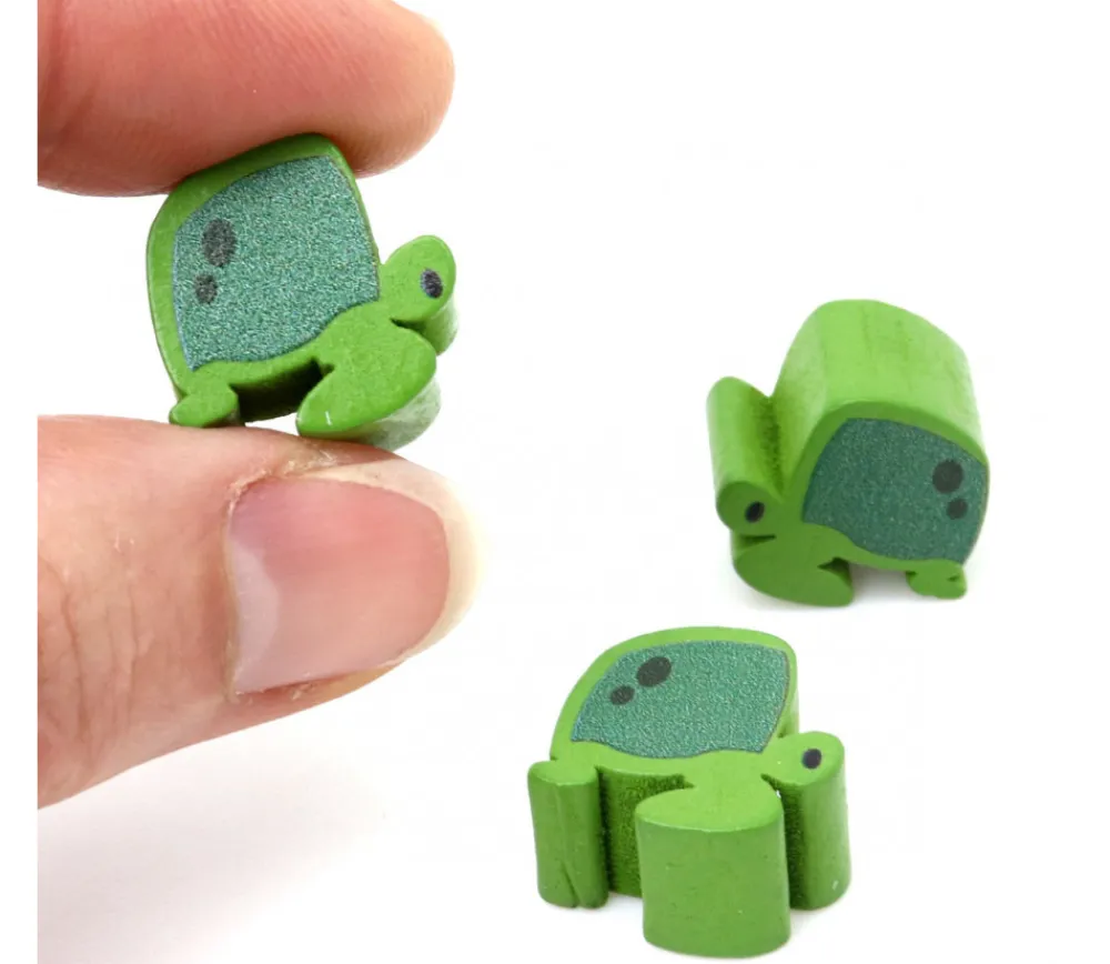 Tout Pour le Jeu Pion de jeu tortue verte en bois 16 x 16 x 10 mm