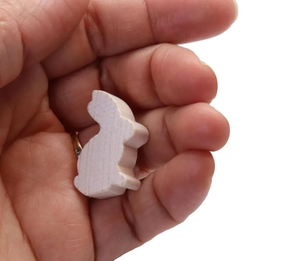 Tout Pour le Jeu Pion en bois lapin blanc 22 x 31 x 8 mm animal pour jeu