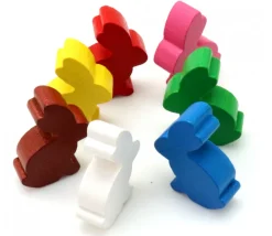 Tout Pour le Jeu Pion en bois lapin blanc 22 x 31 x 8 mm animal pour jeu
