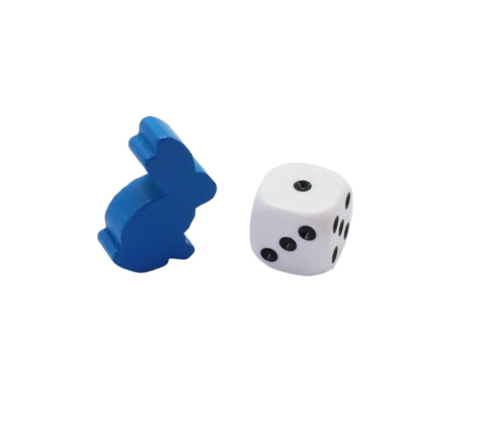 Tout Pour le Jeu Pion en bois lapin bleu 22 x 31 x 8 mm animal pour jeu