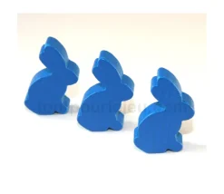Tout Pour le Jeu Pion en bois lapin bleu 22 x 31 x 8 mm animal pour jeu