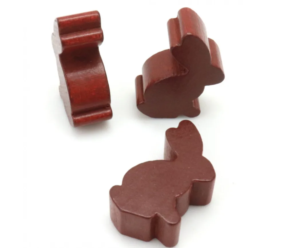 Tout Pour le Jeu Pion en bois lapin marron animal 17 x 29 X 8 mm