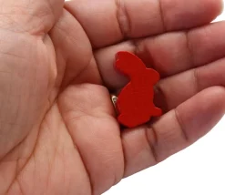 Tout Pour le Jeu Pion en bois lapin rouge 22 x 31 x 8 mm animal pour jeu