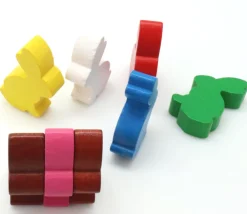 Tout Pour le Jeu Pion en bois lapin rouge 22 x 31 x 8 mm animal pour jeu