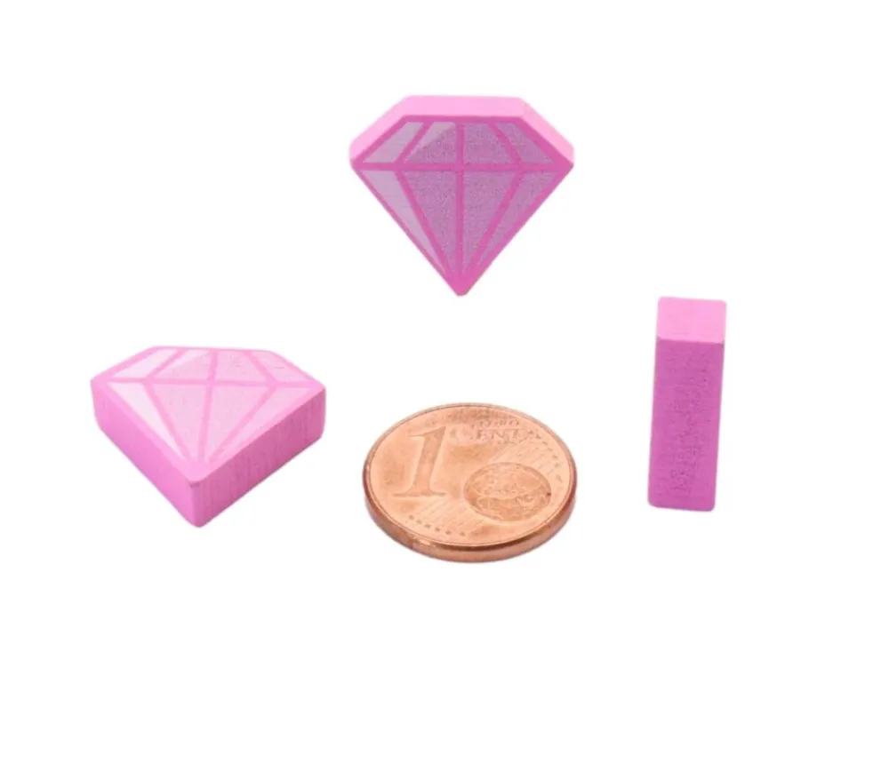 Tout Pour le Jeu Pion en bois pierre précieuse diamant 15 x 18 x 5 mm