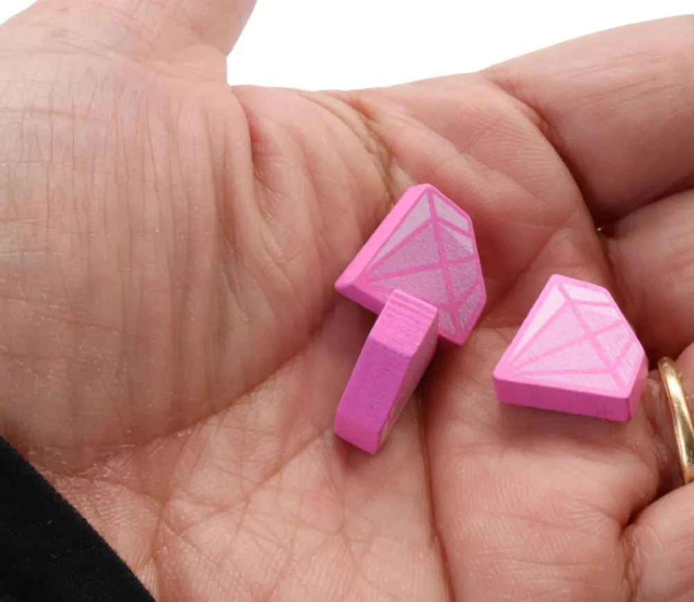 Tout Pour le Jeu Pion en bois pierre précieuse diamant 15 x 18 x 5 mm