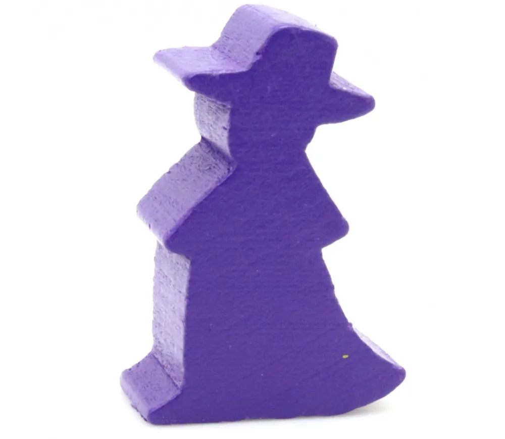 Tout Pour le Jeu Pion en bois sorcière magicien violet 20 x 30 x 10 mm