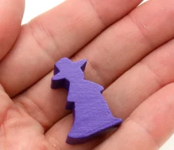 Tout Pour le Jeu Pion en bois sorcière magicien violet 20 x 30 x 10 mm