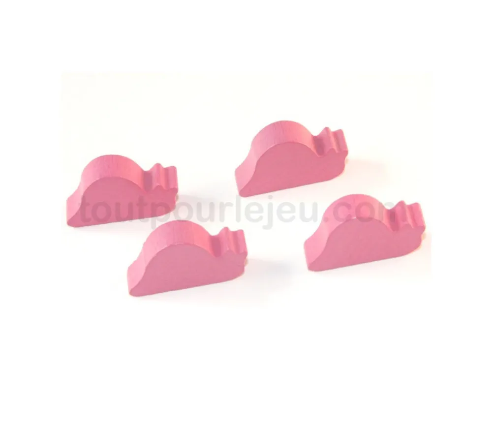 Tout Pour le Jeu Pion escargot rose en bois