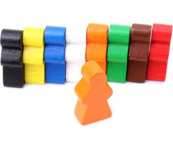 Tout Pour le Jeu Pion fille meeple en bois personnage joueur 13 x 23 X 8 mm femme à l'unité