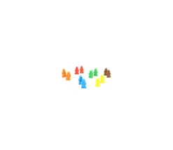 Tout Pour le Jeu Pion fille meeple en bois personnage joueur 13 x 23 X 8 mm femme à l'unité