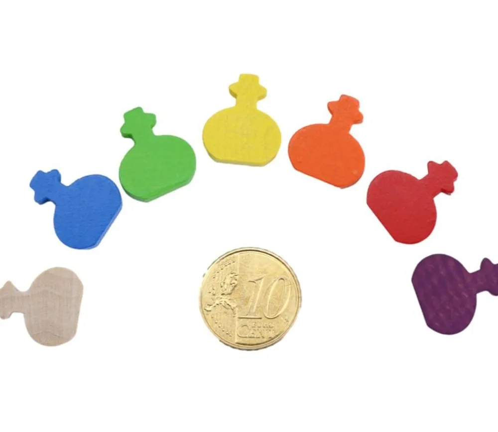 Tout Pour le Jeu Pion fiole potion 17 x 15 x 4 mm en bois à l'unité