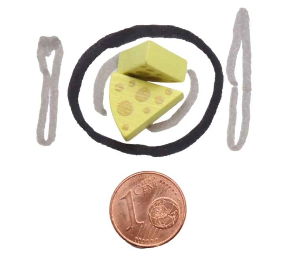 Tout Pour le Jeu Pion Fromage en bois 16 x 15 x 5 mm