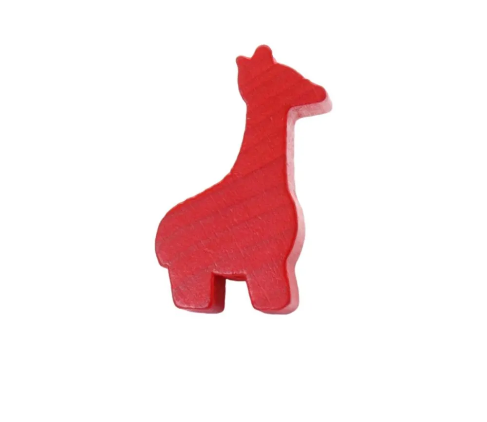 Tout Pour le Jeu Pion Girafe rouge en bois 41 x 28 x 10 mm