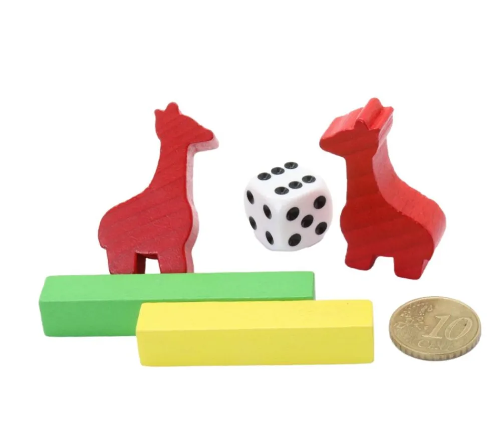 Tout Pour le Jeu Pion Girafe rouge en bois 41 x 28 x 10 mm