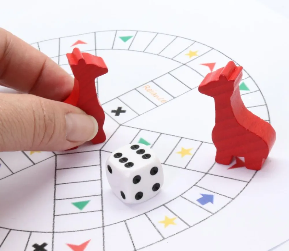 Tout Pour le Jeu Pion Girafe rouge en bois 41 x 28 x 10 mm