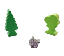Tout Pour le Jeu Pion Loup en bois pour jeu 15 x 14 x 8 mm