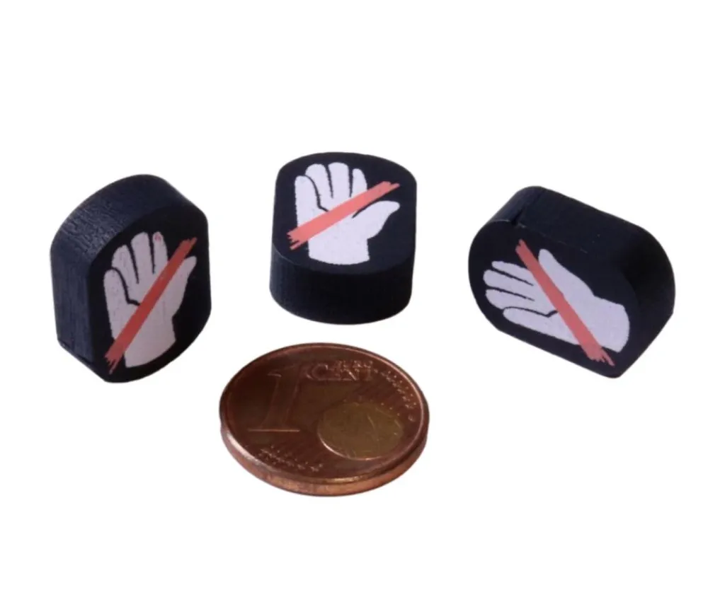 Tout Pour le Jeu Pion Main barrée / stop en bois 16 x 12 x 5 mm