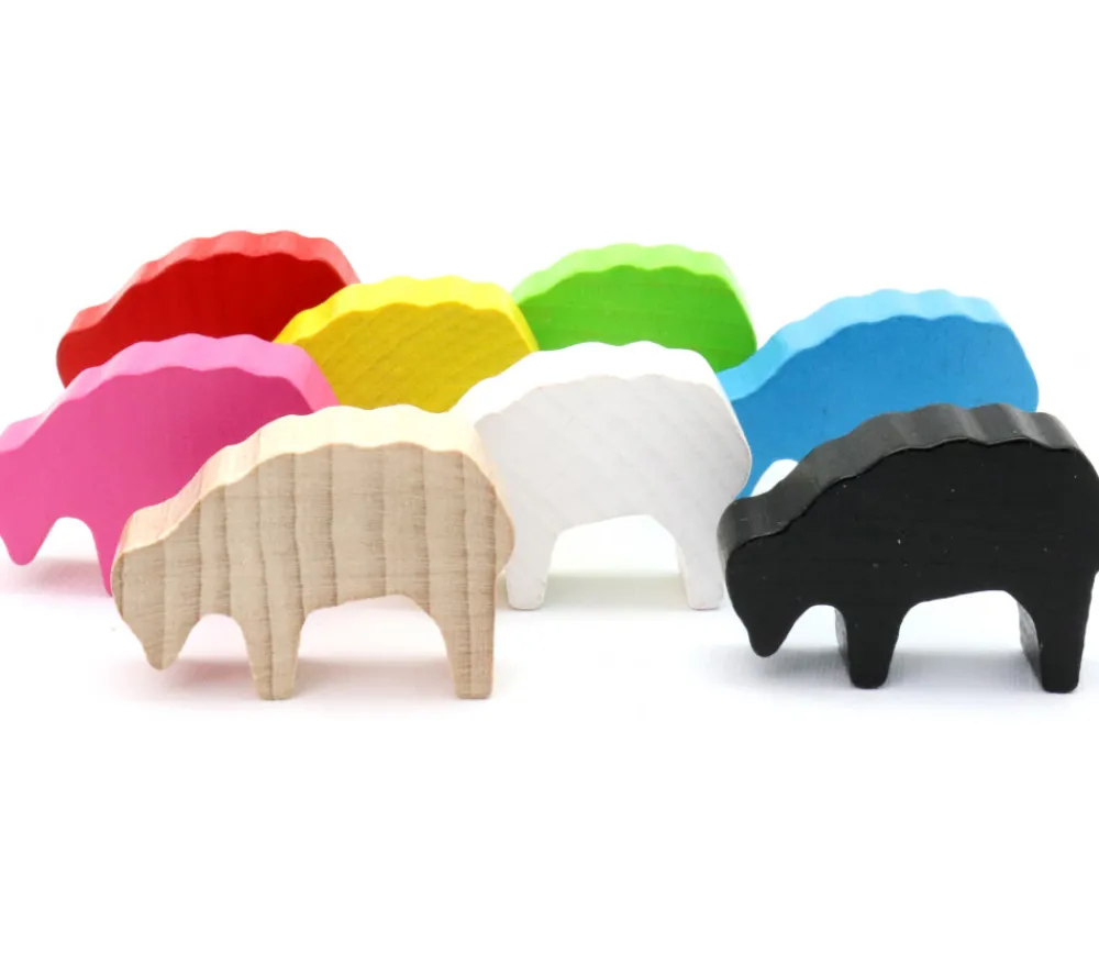 Tout Pour le Jeu Pion mouton naturel 40x28x10 mm en bois pour jeu de société