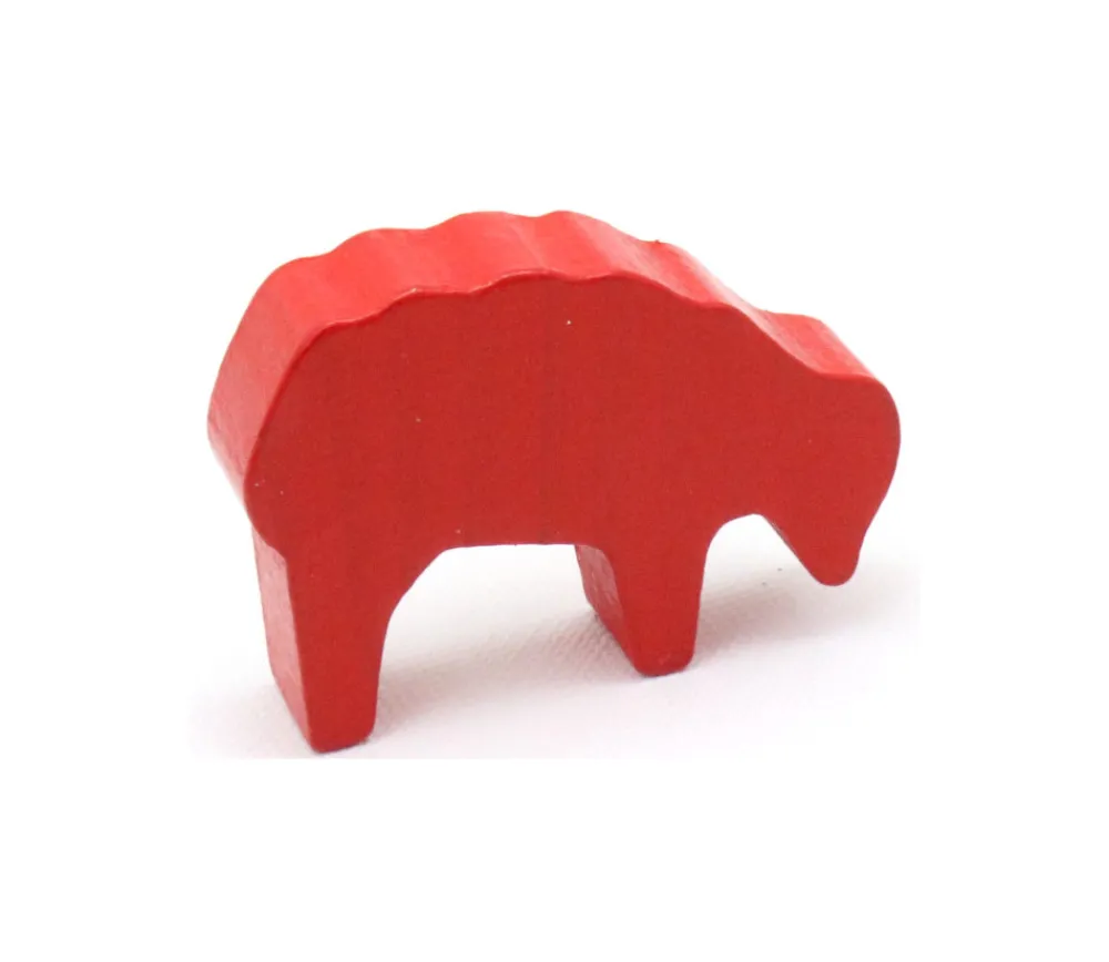 Tout Pour le Jeu Pion mouton rouge 40x28x10 mm en bois pour jeu de société
