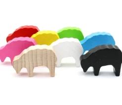 Tout Pour le Jeu Pion mouton vert clair 40x28x10 mm en bois pour jeu de société