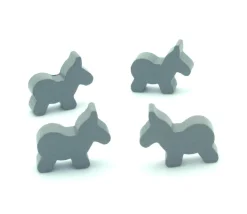 Tout Pour le Jeu Pion âne gris 25 x 22 x 7 mm