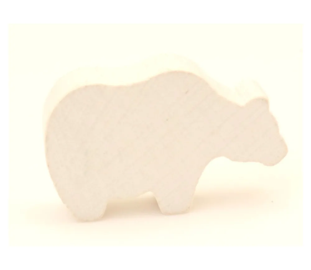 Tout Pour le Jeu Pion ours blanc en bois pour jeu grizzli polaire