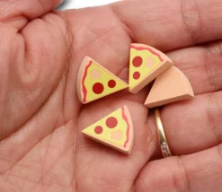 Tout Pour le Jeu Pion Part de Pizza en bois 16 x 15 x 5 mm