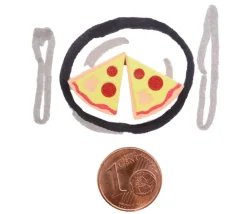 Tout Pour le Jeu Pion Part de Pizza en bois 16 x 15 x 5 mm