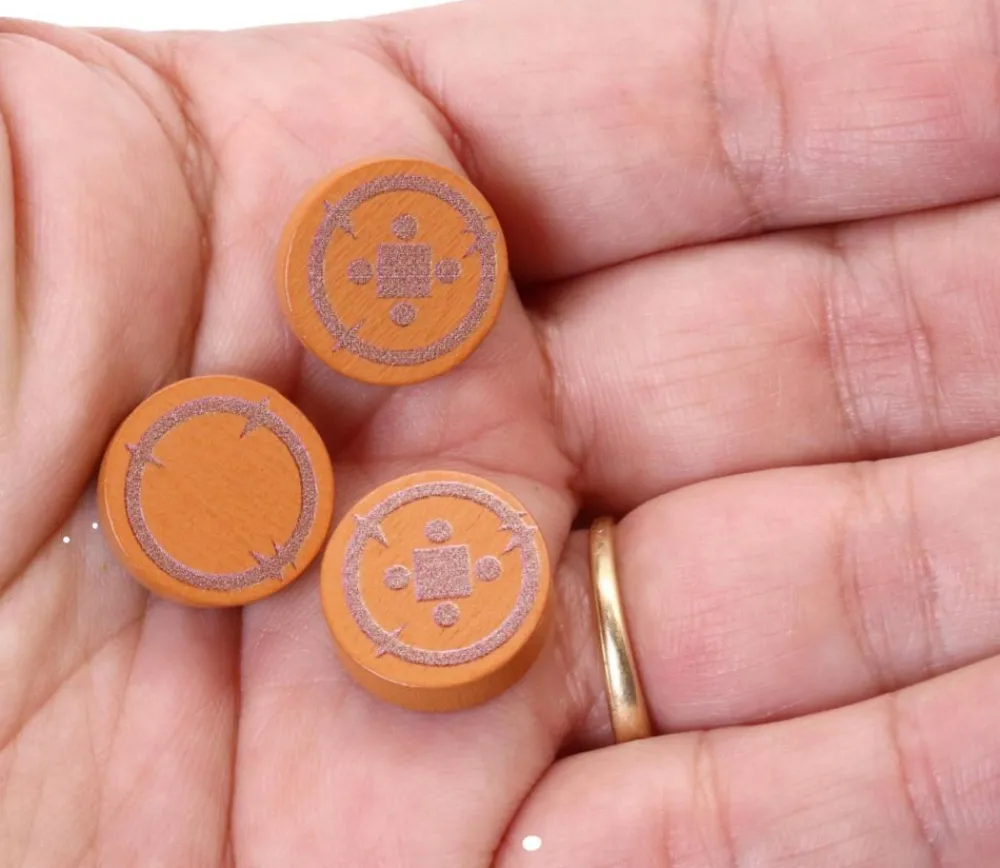 Tout Pour le Jeu Pion Pièce de Bronze en bois 15 x 15 x 5 mm