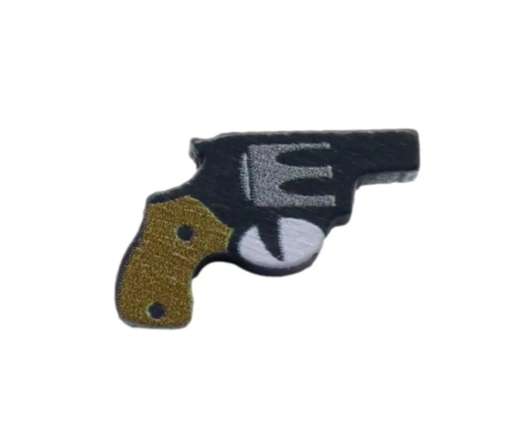 Tout Pour le Jeu Pion Pistolet Revolver en bois 18 x 11 x 5 mm