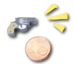 Tout Pour le Jeu Pion Pistolet Revolver en bois 18 x 11 x 5 mm
