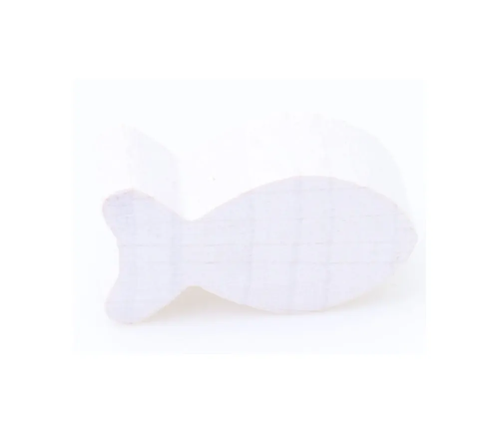Tout Pour le Jeu Pion poisson blanc en bois 24 x 13 mm pour jeu