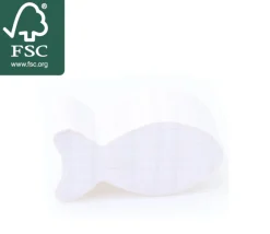 Tout Pour le Jeu Pion poisson blanc en bois 24 x 13 mm pour jeu